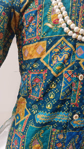 Infants FireFly   Mix  Dhoti Set - Chain and Shoes Included